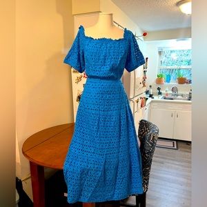 Lane Bryant Adorable Eyelet Bright Blue NWT 14